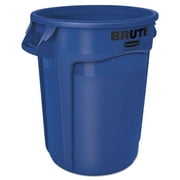 Rubbermaid Commercial FG263200BLUE 32 Gal Plastic Round Brute Container - Blue