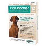 Durvet 12-Pack Triple Wormer Tablets for Medium and Large Dogs