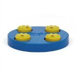 Kyjen DG40114 Treat Wheel Treat Toy Dog Toys Scent Puzzle Training Toy, Large, Blue