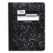 Mead Composition Book, Wide Rule, 9 3/4 x 7 1/2, White, 100 Sheets