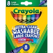Crayola 8 count Ultra-Clean Large Non-Toxic Washable Crayon Set in Assorted Colors