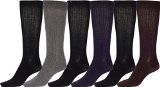 Sakkas 5699Asst Men's Cotton Blend Ribbed Dress Socks Value 6-Pack - Assorted 6-Pack