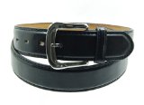 Men's Big Plus Size Double Stitched Bycast Leather Belt, XXL & XXXL (3XL (50-52), Black)