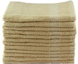 Utopia 24-Inch x 48-Inch Bath/Gym Towels 100% Cotton, Soft & Absorbent 12-Pack, Beige