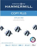 Hammermill Copy Plus Multipurpose Inkjet & Laser Paper, 8 1/2" x 11" Letter, 92 Bright White, 20 lb., 5000 Sheets/Case Carton (105007)