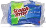 3M Scotch-Brite No-Scratch Multi-Purpose Scrub Sponge, 3 Count