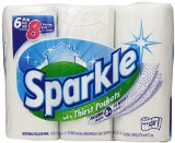Sparkle Pick-A-Size Big Roll Paper Towels, White, 6 Count