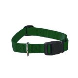 Guardian Gear Nylon Adjustable Dog Collar with Plastic Buckles, 5/8-Inch, Hunter Green