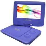 Sylvania SDVD7027 7-Inch Portable DVD Player with Car Bag/Kit, Swivel Screen, USB/SD Card Reader (Purple)