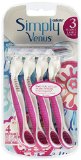 Gillette Simply Venus Pink Disposable Women's Razor, 4 Count