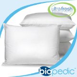 BioPEDIC UltraFresh Anti-bacterial 4-Pack Bed Pillows, Standard Size, White