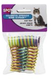 Ethical Pet Wide Durable Heavy Gauge Plastic Colorful Springs Cat Toy, 10 Count per Pack