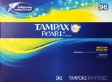 Tampax Pearl Regular Absorbency Unscented Tampons, 96 Count