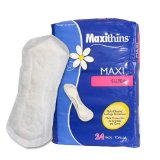 Hospeco MT48054 Maxithins Individually Wrapped Super Maxi Sanitary Napkins (24 Packs of 12)