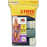 Fruit of the Loom Men's 7Pack Assorted Briefs Underwear, 2XL