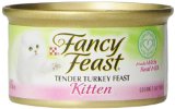 Purina Fancy Feast Wet Cat Food, Kitten, Tender Turkey Feast, 3-Ounce Can, Pack of 24