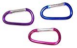 Inkology Carabiner Band Clips, 6 Clips per Pack,  Purple or Blue or Pink (Color May Vary) (147-8)