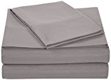 AmazonBasics Microfiber Sheet Set - Twin, Dark Grey