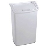 Rubbermaid FG280300WHT Dual-Action Wastebasket, 45-Quart, White