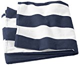 Joe's USA Premium Large Pool and Beach Resort Towels - 11 Colors To Choose From (Navy/White)