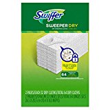 Swiffer Sweeper Dry Sweeping Pad Refills for Hardwood and Floor Mop Cleaner, Unscented, 64 Count