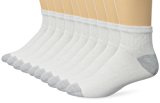 Hanes Men's 10 Pack Ultimate Ankle Socks, White, 10-13 (Shoe Size 6-12)