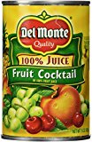 Del Monte Fruit Cocktail in 100% Fruit juices from Concentrate, 15-Ounce (Pack of 6)
