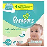 Pampers Natural Clean Wipes 7x Box 504 Count