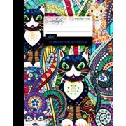 Cat Composition Notebook: College Ruled Writer's Notebook / Journal for School / Teacher / Office / Student [ Perfect Bound * Large * Carnival ]
