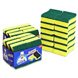 MR. SIGA Heavy Duty Scrub Sponge, 24 Count, Size:11 x 7 x 3cm, 4.3" x 2.8" x 1.2"