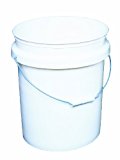 Encore Plastics 50640 Industrial Plastic 70-Mil with Handle, 5-Gallon, Pail White