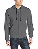 Fruit of the Loom Men's Full-Zip Hooded Sweatshirt, Charcoal Heather, X-Large