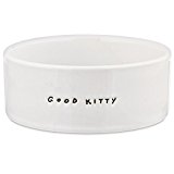 Harmony Good Kitty Ceramic Cat Bowl, 3 Cup, Medium, White / Black