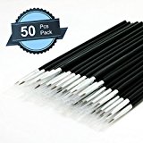 50 Pcs Pack of Synthetic Sable Detail Paint Brushes for Acrylic, Oil and Watercolor Painting - Pointed Round (Size #00 (Small))