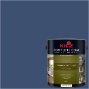 KILZ COMPLETE COAT Interior/Exterior Paint & Primer in One #RC130-02 Blue Uniform,  1 gal,  Flat