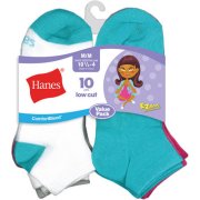 Hanes Girls? Comfortblend Assorted Ez Sort Low Cut Socks 10 Pack