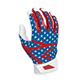 Easton Z7 Hyperskin Batting Pair Gloves, Stars/Stripes, Large