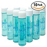 High-End Mini Hotel 2-in-1 Shampoo & Conditioner 10 Pack by Oasis. Leak-Free, Travel-Size Value Set. Light & Compact for Extended Traveling, Hiking, Camping & Backpacking. Thin, Water-Tight Bottles.