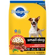 PEDIGREE Small Dog Adult Complete Nutrition Grilled Steak and Vegetable Flavor Dry Dog Food 15.9 Pounds