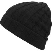 Solid Cable Knit Beanie Cuffed Style Skully Winter Ski Hat Cap