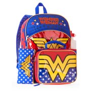 Wonder Woman 5-Piece Backpack Set with Lunchbag