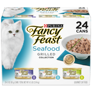 Purina Fancy Feast Grilled Seafood Collection Gourmet Wet Cat Food Variety Pack - (24) 3 oz. Cans