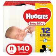 HUGGIES Snug & Dry Diapers, Newborn, 140 Diapers