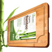 Bamboo Cutting Board, ANKO 100% Organic Bamboo Anti-Bacterial Lightweight Durable Extra Large Cutting Board with Deep Drip Groove. 18"x12" Thick Strong Bamboo chopping Board. (1 PACK)