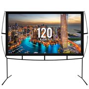 Jumbo 120 Inch 16:9 Portable Outdoor and Indoor Theater Projector Screen with Stand Legs