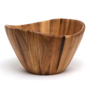 Lipper International Inc. Acacia Wave Large Wooden Finish Salad Serving Bowl