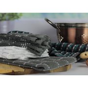 Sous Chef 10 Pack Kitchen Towel Bundle Set - 2 Towels, 4 Dishcloths, 4 Scrubber Dishcloths, Grey
