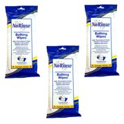 (Set/3) No Rinse Body Wipes - (Packs of 8) Travel & Caregiver Bath Wipes