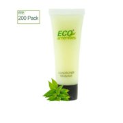 ECO AMENITIES Travel size 1.1oz hotel conditioner in bulk, Clear, Green Tea, 200Count
