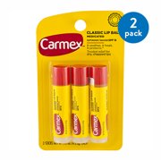 (2 Pack) Carmex Classic Lip Balm Medicated Sunscreen, SPF 15, .15 oz, 3 count